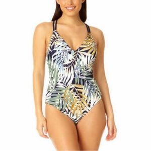 Hurley Ladies' One-Piece Swimsuit, UPF
50+, Cayman Palms, Size L